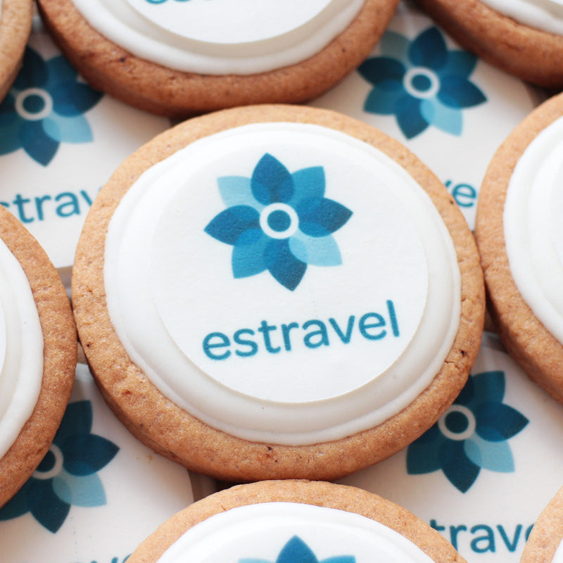 Sugar cookie / gingerbread with logo, 8 cm