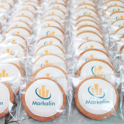 Sugar cookie / gingerbread with logo, 8 cm