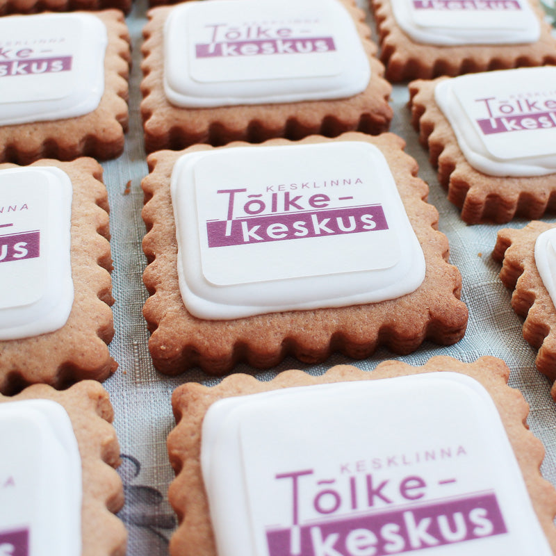 Sugar cookie / gingerbread with logo, 7 cm