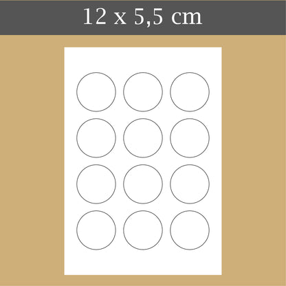 Custom icing edible images 12 pcs x 5.5 cm