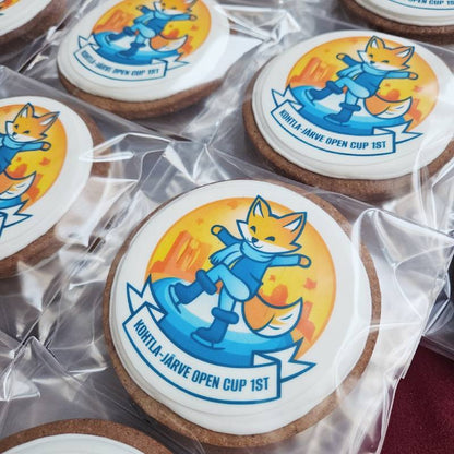 9,5 cm Suhkruküpsis/piparkook logoga | Logoga meened, firmakingitused ja reklaamtooted