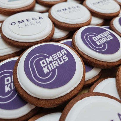 Sugar cookie / gingerbread with logo, 8 cm