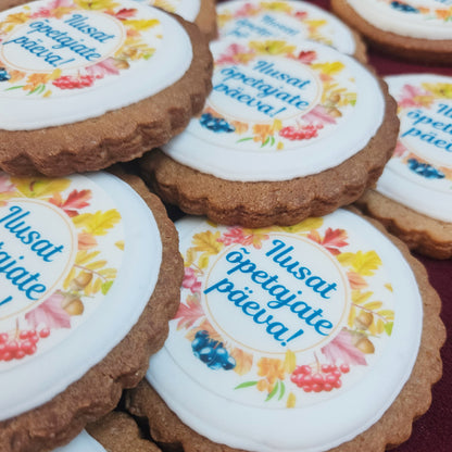 Sugar cookie / gingerbread with logo, 9,5 cm